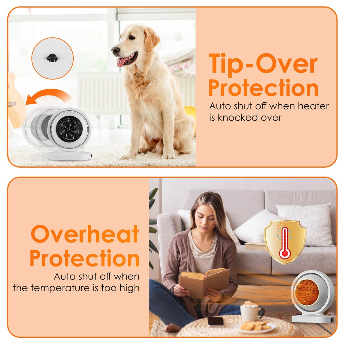 1Pc 380W Space Heater With 30 Degree Tilting Angle 3S Fast Heating Portable Desktop Electric Heater For Indoor Use With Overheat Protection Tip Over Protection For Home Office - AMOCART5703a3e37b38fd0bf49c58e90d2bebb5