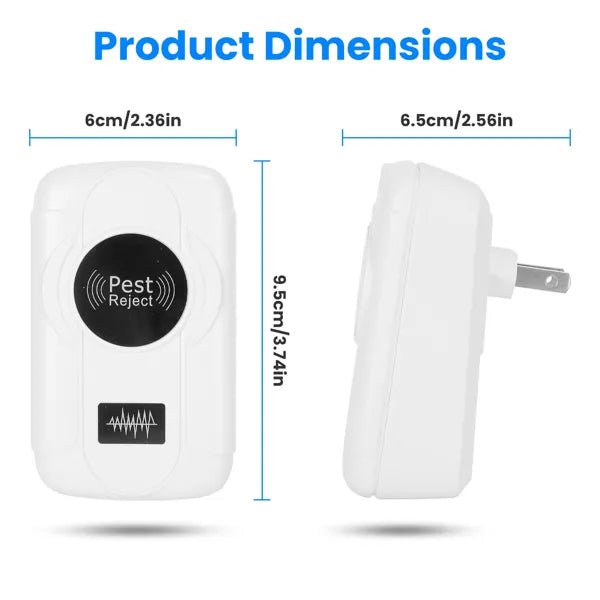 6-Pack Ultrasonic Insect Repellent - Dual Sound-Wave Tech, 3-Mode Switch, 32 - 120kHz Frequencies, Ideal For Full Home Coverage, Safe For Home With Kids - Plug-in Indoor Bug & Rodent Repeller - AMOCART8e0242540c69d0b6e569ef6f0814b086