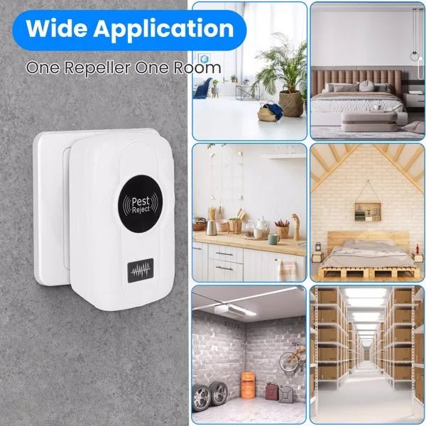 6-Pack Ultrasonic Insect Repellent - Dual Sound-Wave Tech, 3-Mode Switch, 32 - 120kHz Frequencies, Ideal For Full Home Coverage, Safe For Home With Kids - Plug-in Indoor Bug & Rodent Repeller - AMOCART3bba16d08b1f6f61dc145cabb7dd92f6