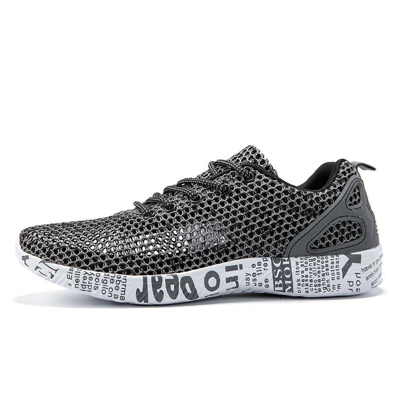 Casual Men's Shoes Breathable Sneakers Match Hollow Lace Board Shoes - AMOCARTcd0b58727c4c3903205bb0620e186131