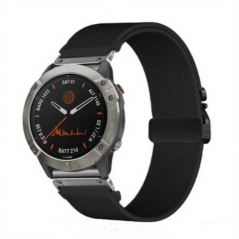 Elastic String Fabric Woven Men Watch Strap - AMOCART8520e2a9c84e87b8778a7a033460aebc