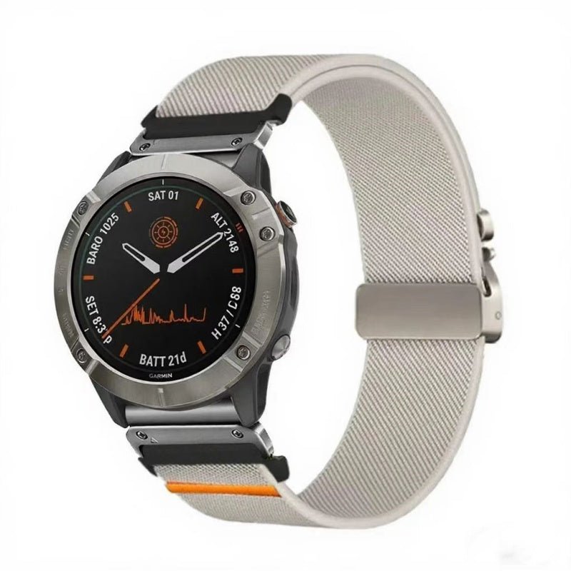 Elastic String Fabric Woven Men Watch Strap - AMOCART5610d2bd65978a1395c67bcb45897ae4