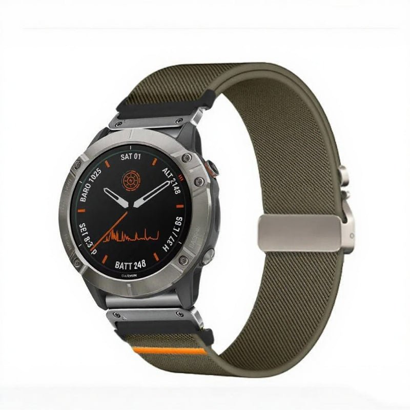 Elastic String Fabric Woven Men Watch Strap - AMOCART20bebf9074f310cc09b1b643ad9780ed