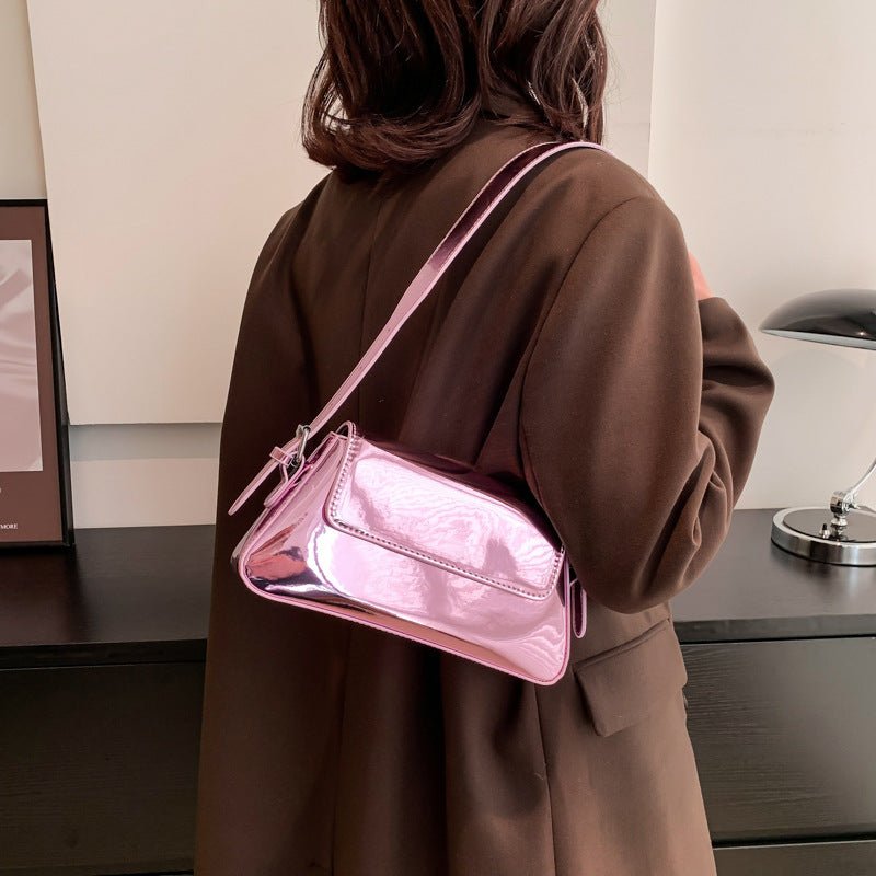 Flip Messenger Bag Ladies Shoulder Underarm Bag - AMOCART5900f35ef14ed747b71bcf39bd126cb5