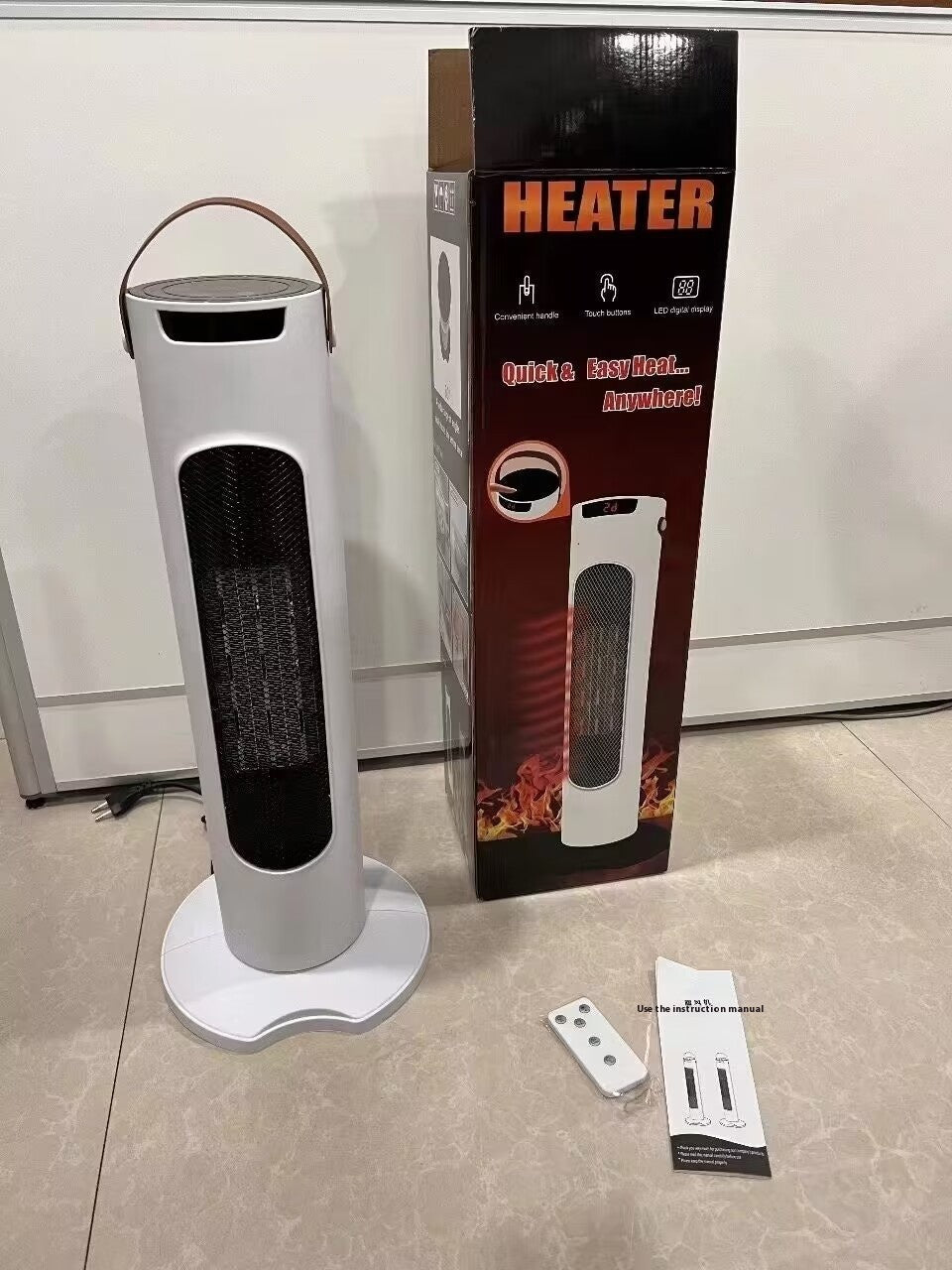 Household Heater Vertical Intelligent Remote Control Electric Heater - AMOCARTc068d155b15a239da49ef0db795a686f