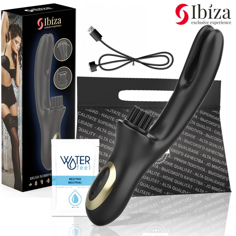 IBIZA - HI-TECH RABITT BRUSHING MULTI-CELL CLITORIAL AND DOUBLE WAVE VIBRATOR - AMOCART37c86e65c691edea20c48bcb538e72d6