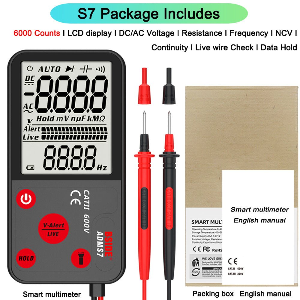 Intelligent Large Screen Fully Automatic Ultra-thin Digital Multimeter - AMOCARTe5c6447af73f8cc86991de85bb830268
