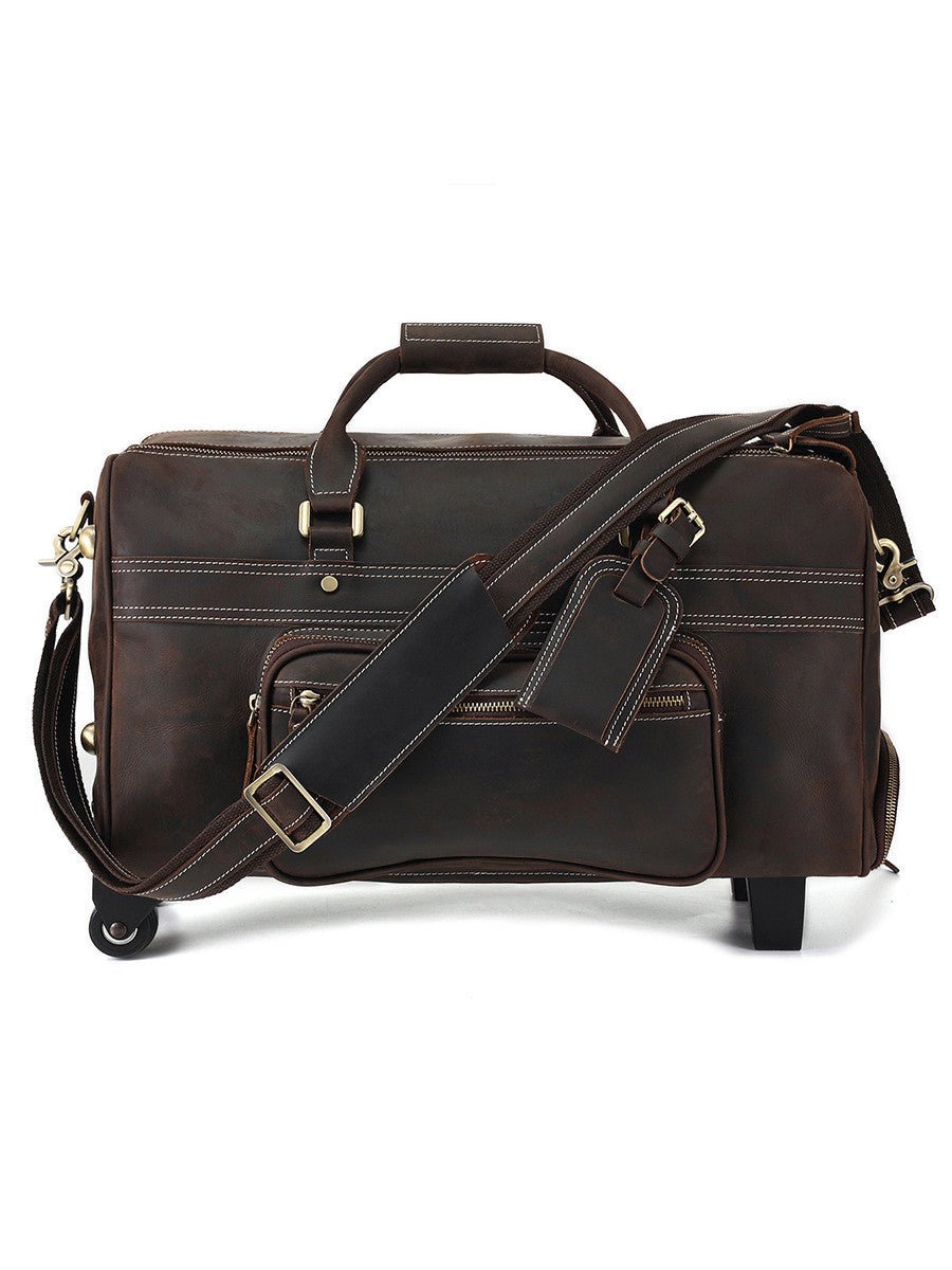 Leather Retro Portable Travel Bag For Men - AMOCART75cc180d5738b2317cb3f15cb8259c90
