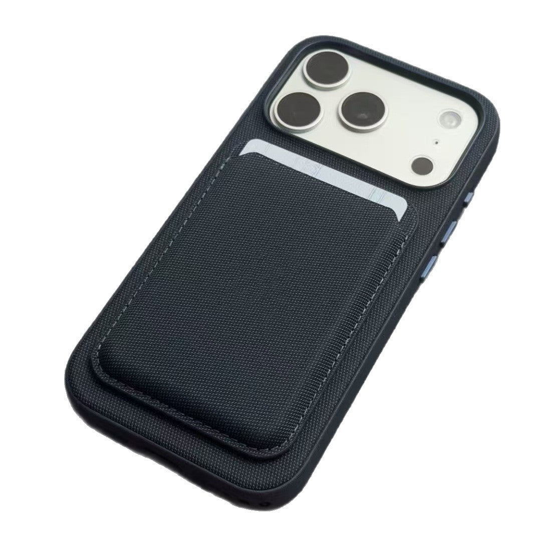 Magsafe-compatible Tech Fabric Card Holder With A Woven Texture And Strong Magnetic Attachment - AMOCART7b0971c6d61bcee4e471bfd94f692063