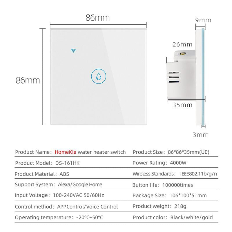 Water Heater Switch Intelligent High-power Water Heater Switch Timing Control - AMOCART8ba2ee131a94d11179cc3452c06186da