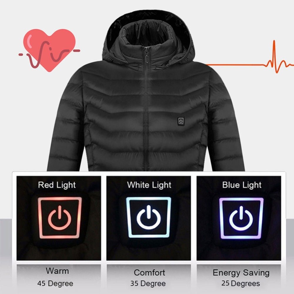 Winter Heated Jacket USB Electric Cotton Coat Zip-up Heater Thermal Clothing Heating Vest For Men - AMOCART6d66f064f5faf0963e44b640685d7c4d